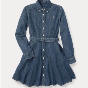 Ralph Lauren belted denim shirt dress